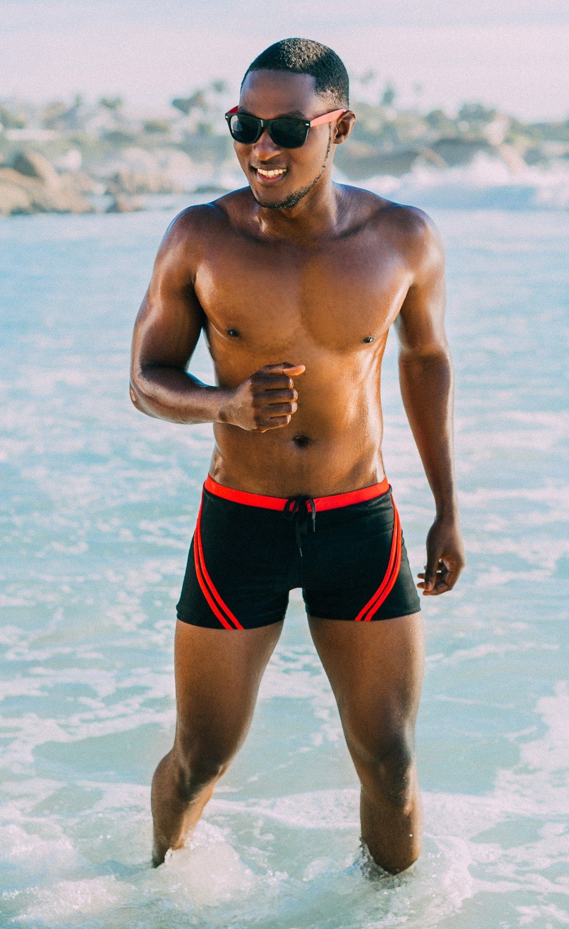 Luvanni Boxer-Badehose Badehose Herren Schnelltrocknende Beachshorts günstig online kaufen