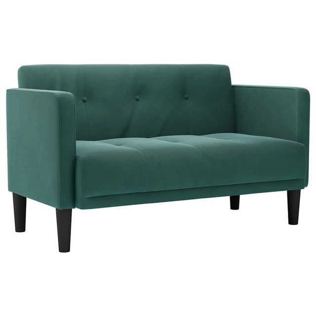 vidaXL Sofa Zweisitzer-Sofa Dunkelgrün 111 cm Samt günstig online kaufen