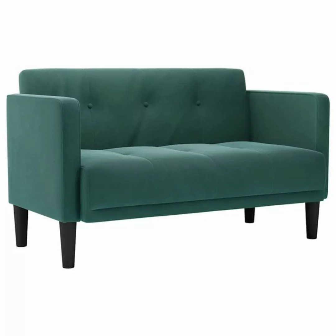 vidaXL Sofa Zweisitzer-Sofa Dunkelgrün 111 cm Samt günstig online kaufen