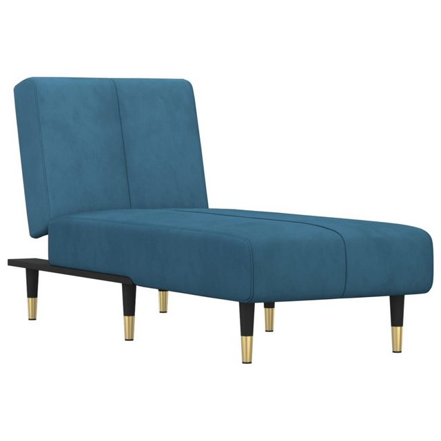 vidaXL Chaiselongue Chaiselongue Blau Samt, 1 Teile günstig online kaufen