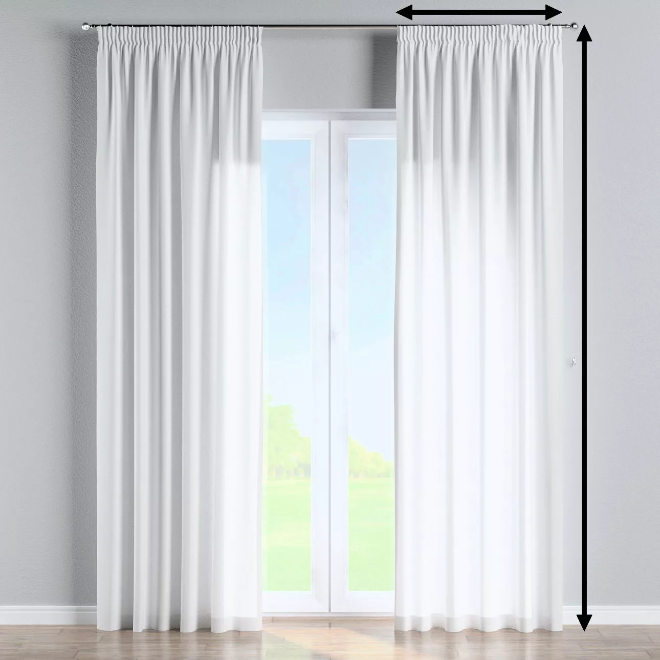 Gefütterter Vorhang mit Kräuselband, weiß, Loneta (133-02) günstig online kaufen