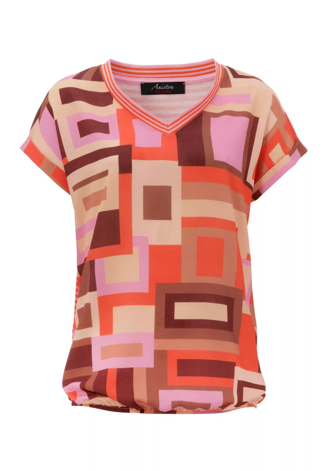 Aniston CASUAL T-Shirt, im Material- und Mustermix günstig online kaufen