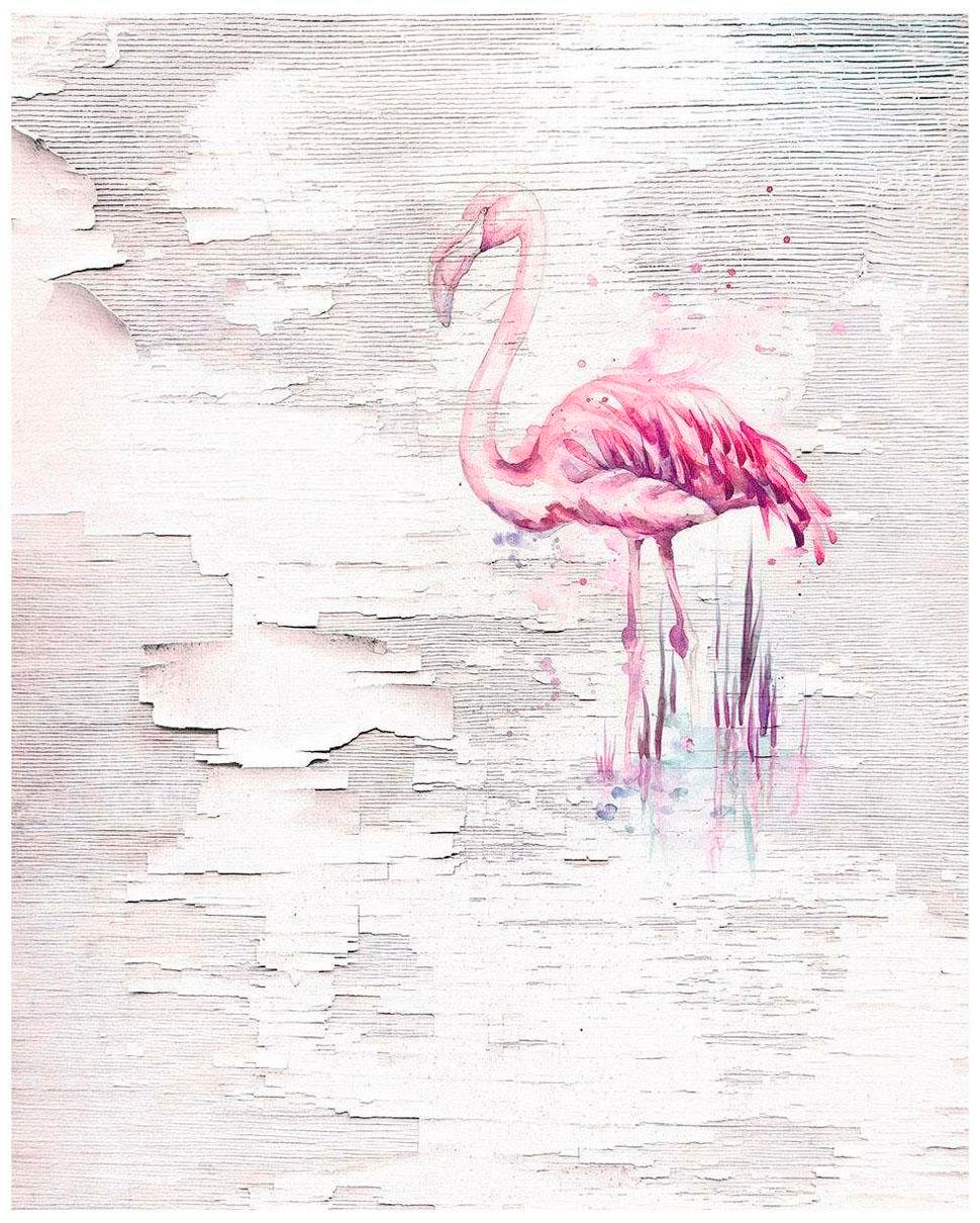 Sanders & Sanders Fototapete Flamingos Rosa und Crême-Weiß 200 x 250 cm 611 günstig online kaufen