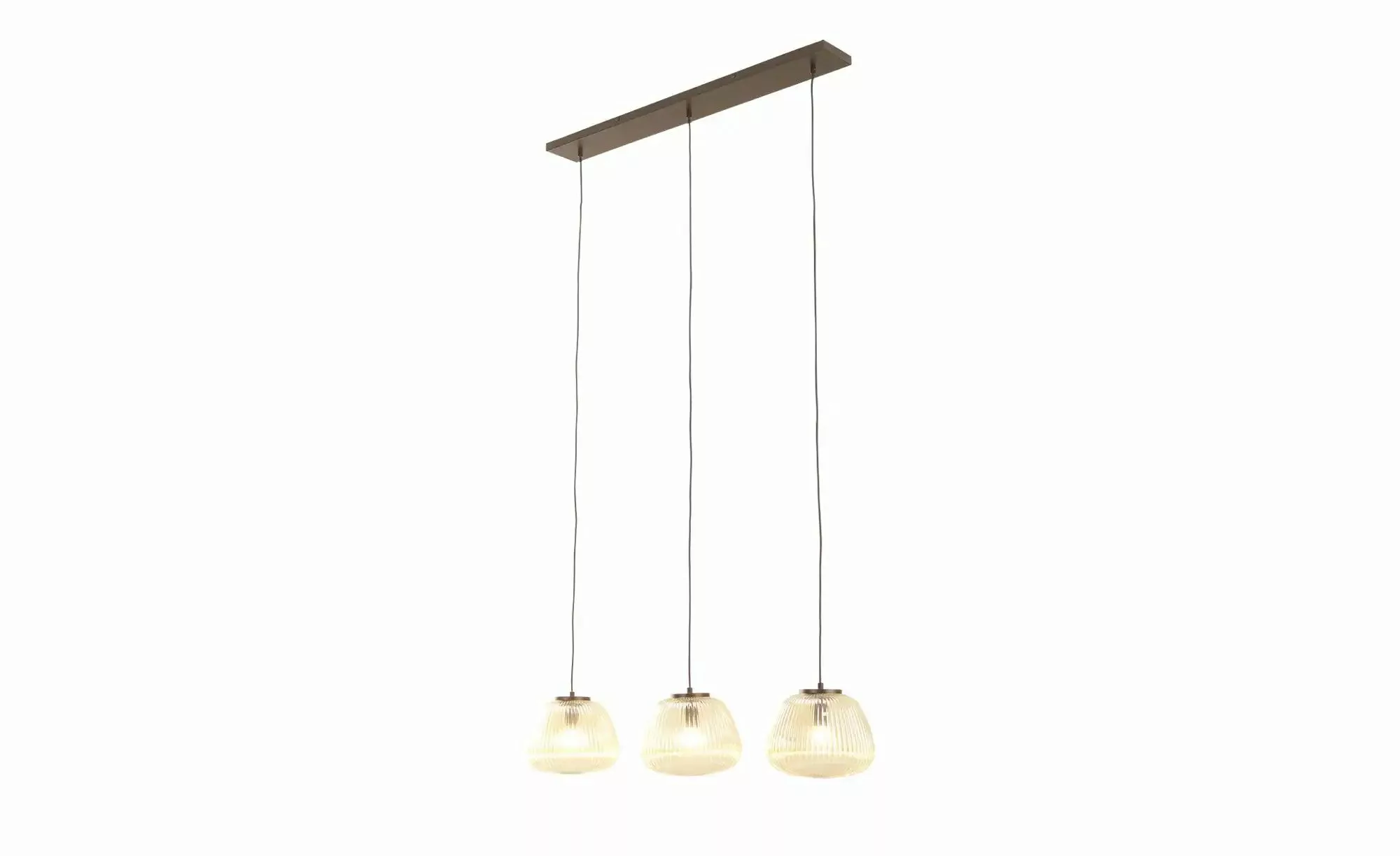 Pendellampe Kaizen, Länge 105 cm, bernstein, 3-flg., Glas günstig online kaufen