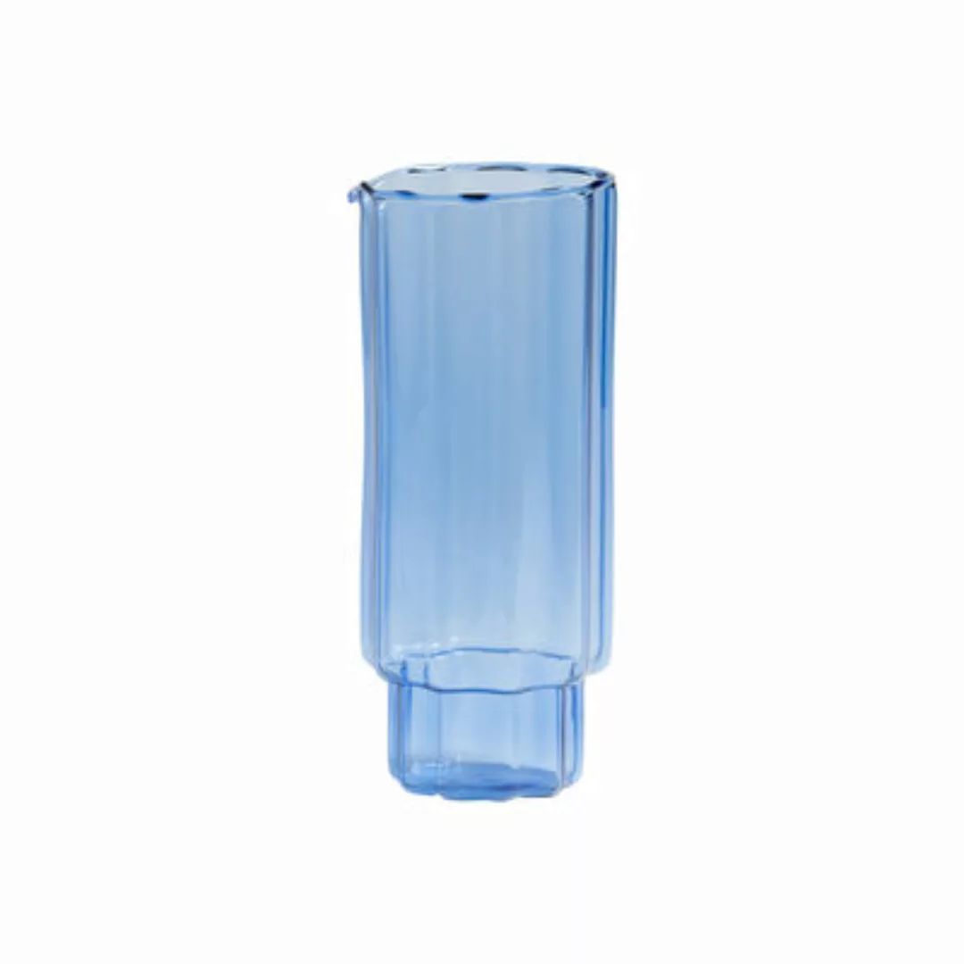 Karaffe Bloom glas blau / Glas - 0,9L / H 20,5 cm - & klevering - Blau günstig online kaufen