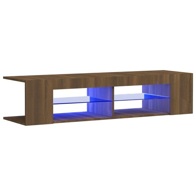 vidaXL TV-Schrank TV-Schrank mit LED Leuchten Braun Eiche 135x39x30 cm günstig online kaufen