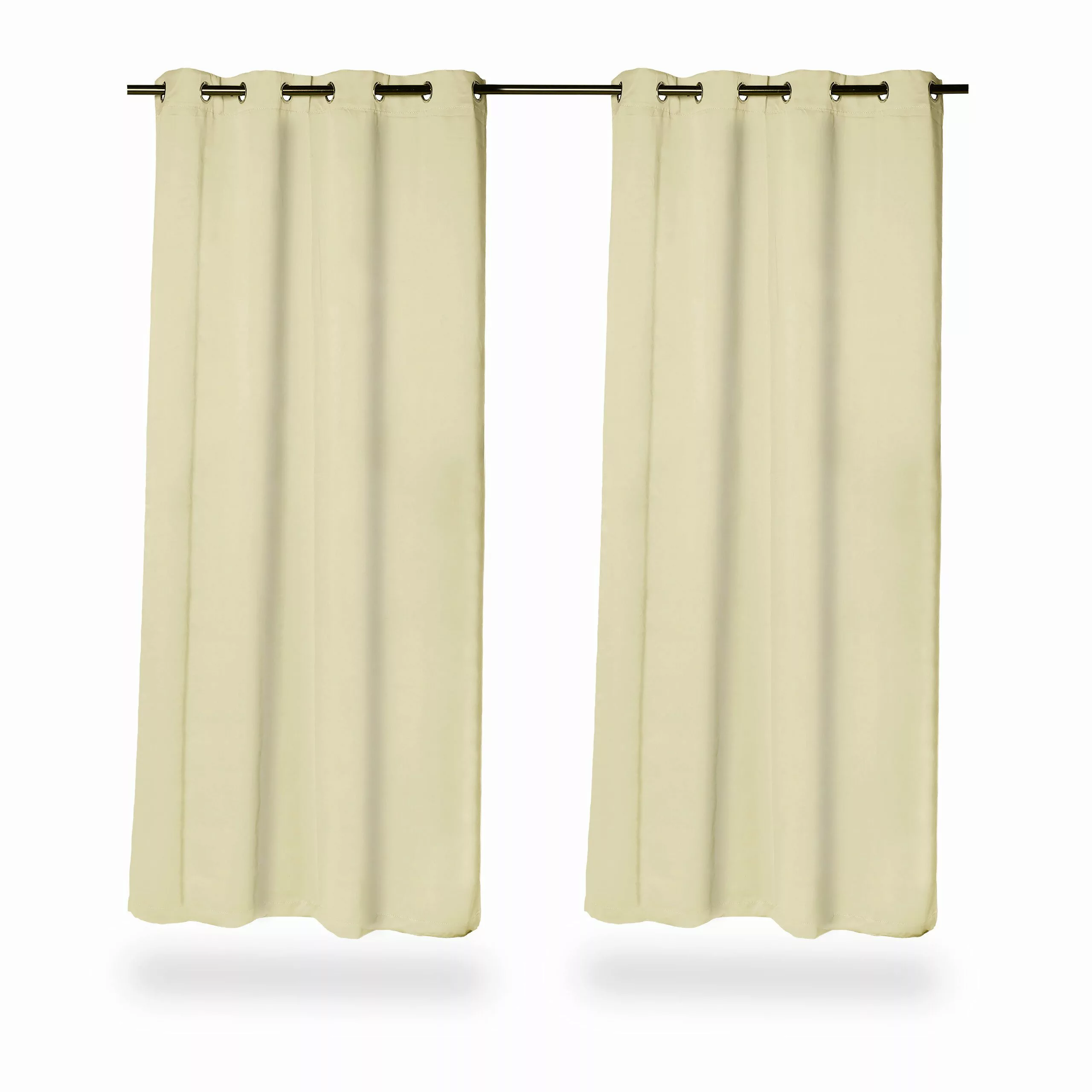 relaxdays Vorhang Vorhänge 2er Set, Ösen günstig online kaufen