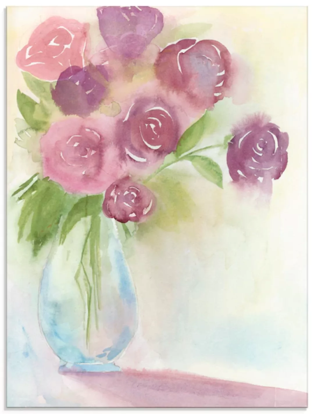 Artland Glasbild "Leuchtener Strauß II", Blumen, (1 St.), in verschiedenen günstig online kaufen