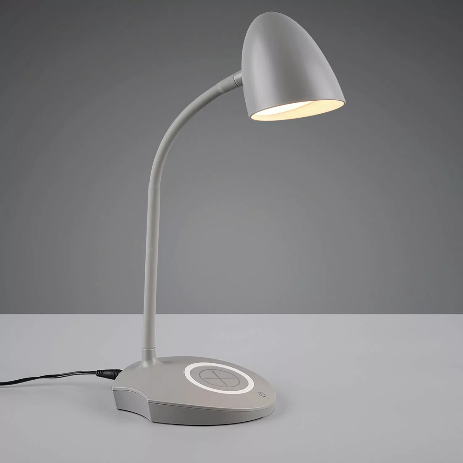 LED-Tischleuchte, 1-flammig, grau - grau - 15 cm - 38 cm - 13,5 cm - Lampen günstig online kaufen