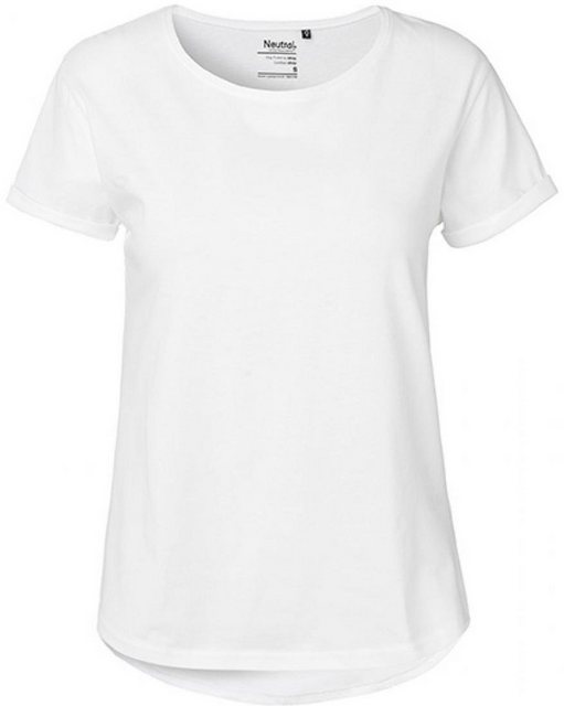 Neutral Rundhalsshirt Damen Roll Up Sleeve T-Shirt / Single Jersey Strick günstig online kaufen