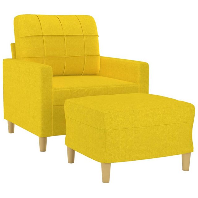 vidaXL Sofa Sofa mit Hocker Stoff verschiedene Farben, Gelb günstig online kaufen