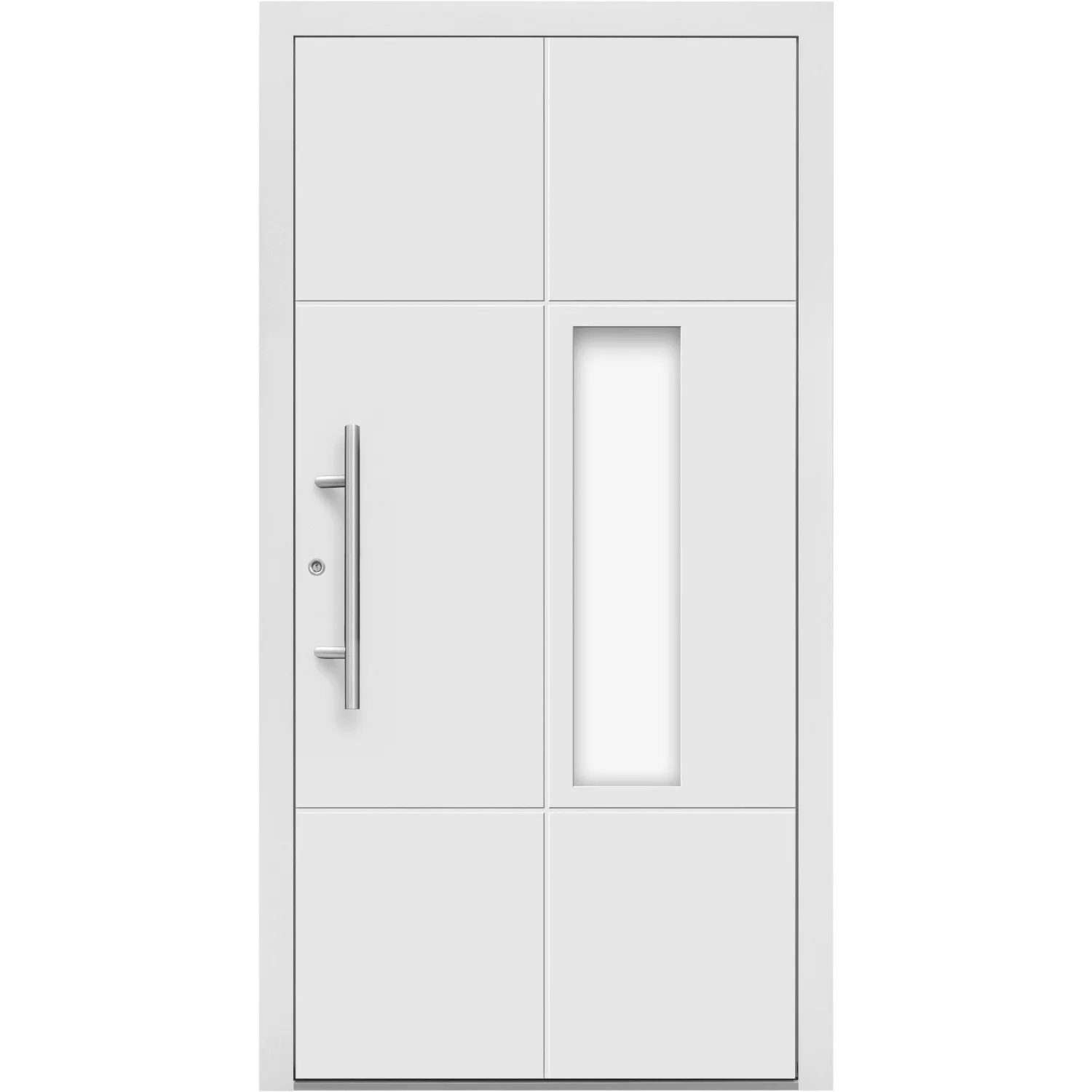 Aluminium-Haustür Moderno M490/P 110 cm x 210 cm Weiß Anschlag Links günstig online kaufen