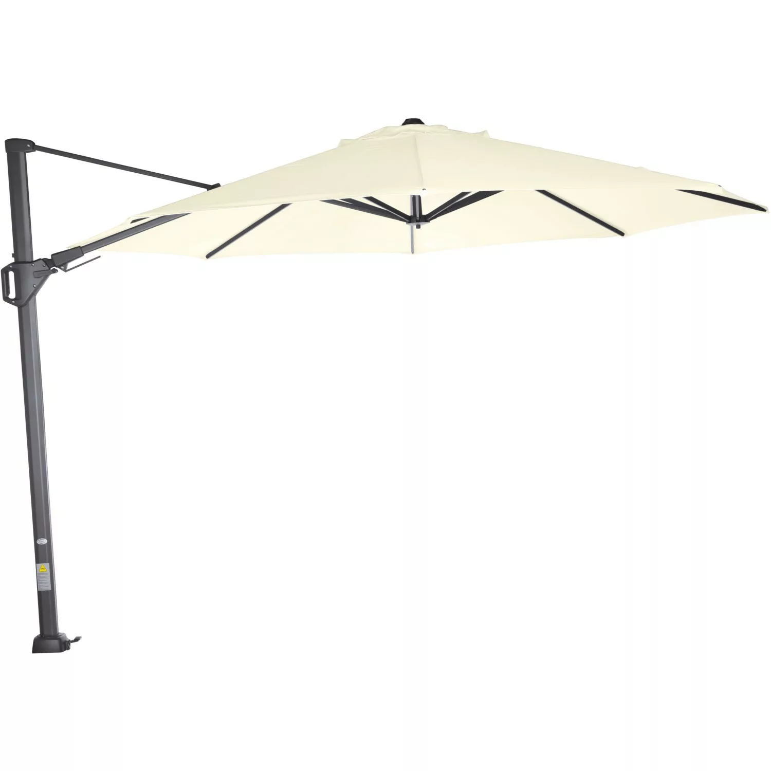 Siena Garden Ampelschirm Sunset N+ 300 cm x 300 cm Taupe mit Kurbelmechanik günstig online kaufen