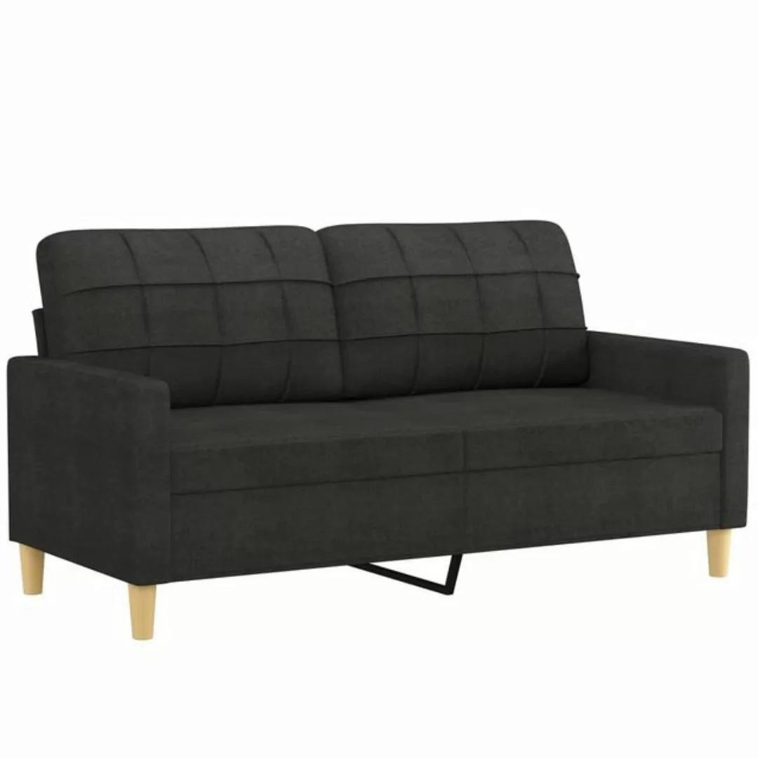 vidaXL Sofa 2-Sitzer Sofa Couch Möbel Schwarz 140 cm Stoff günstig online kaufen