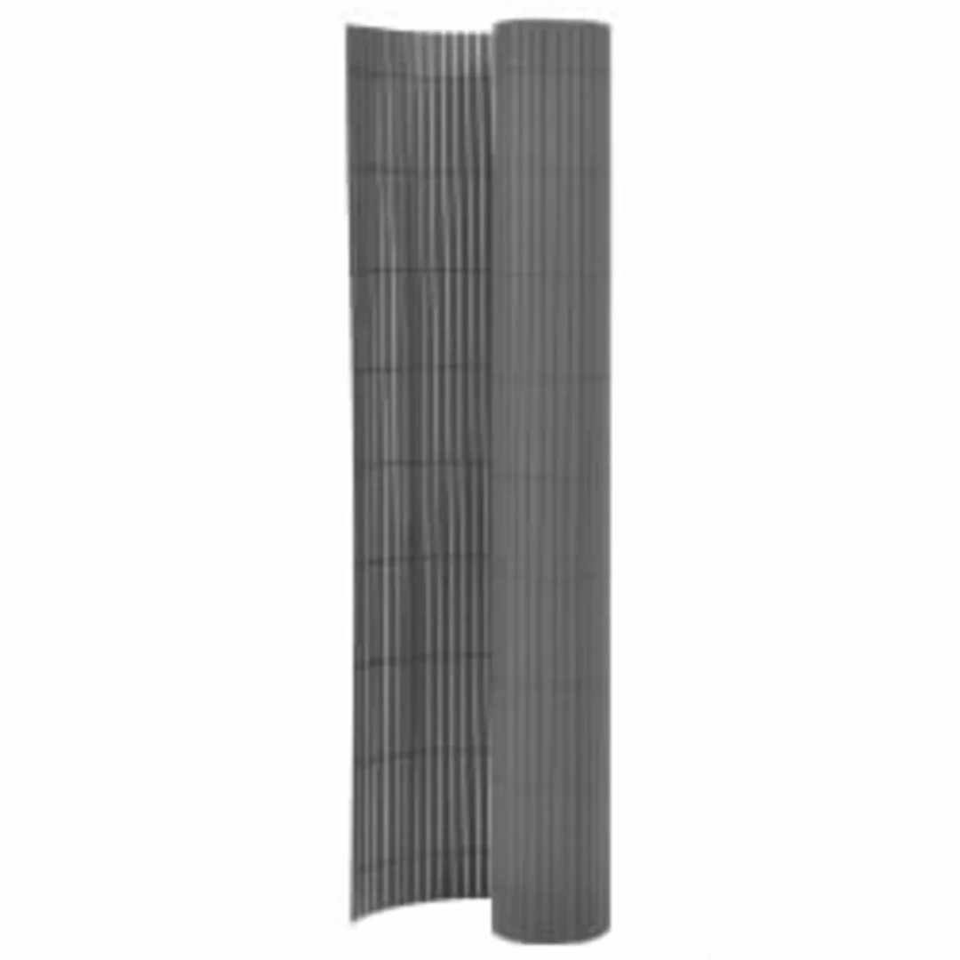 Gartenzaun Doppelseitig 110x400 Cm Grau günstig online kaufen