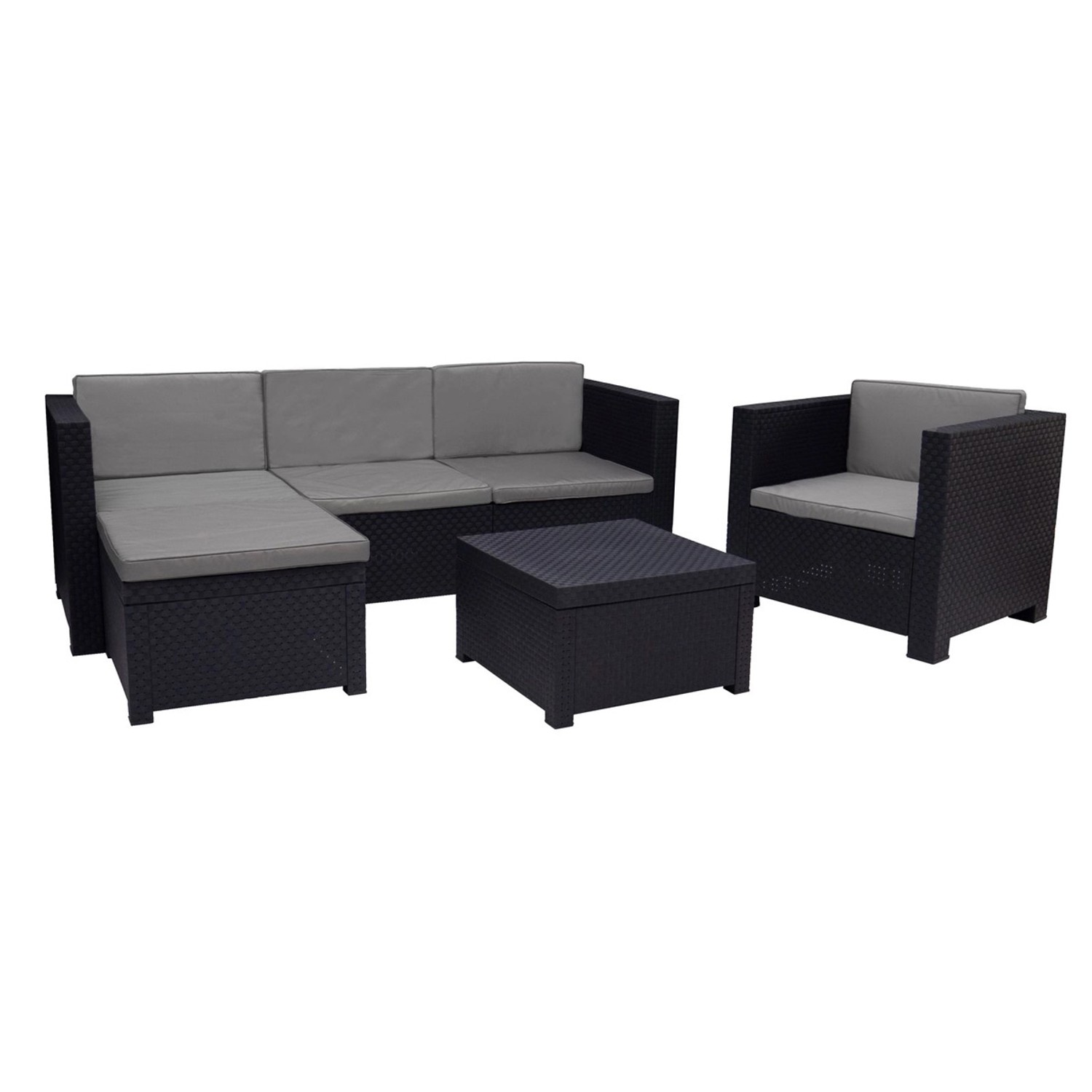 Shaf Manhattan 4 Teilig Loungeset Rattanoptik Wetterfest Garten Outdoor Bal günstig online kaufen