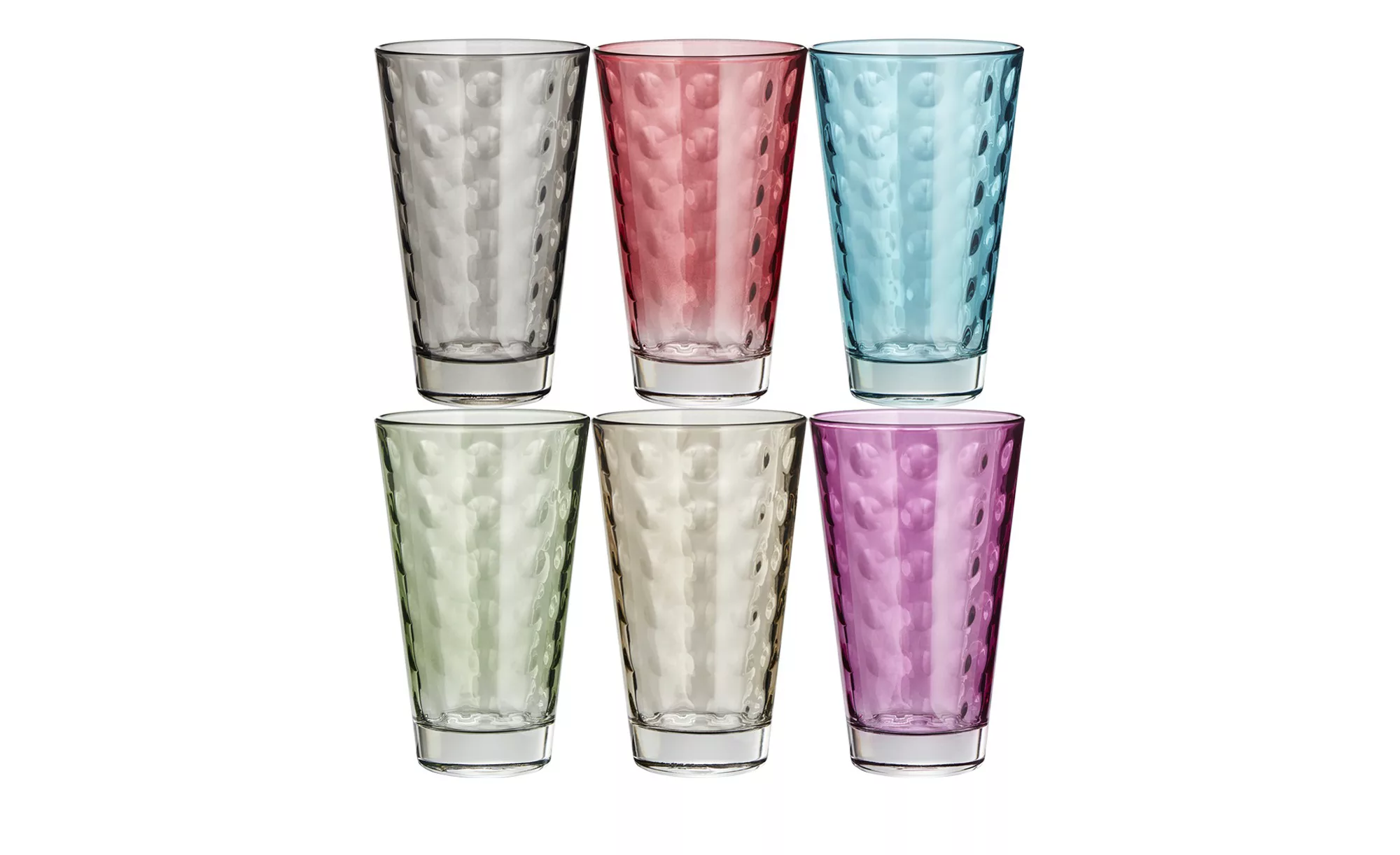 LEONARDO Glas »Optic«, (Set, 6 tlg., 6), Colori Qualität, 300 ml, 6-teilig günstig online kaufen