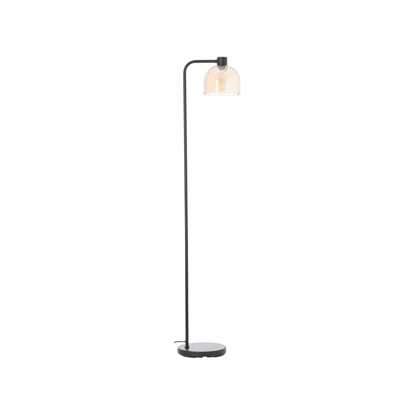 Stehlampe Casto, Höhe 150 cm, bernstein, Glas/Metall günstig online kaufen