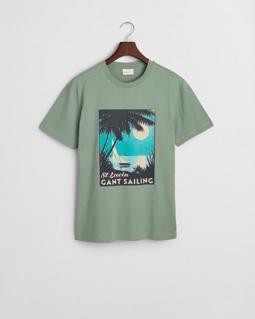 Gant T-Shirt PLACED GRAPHIC T-SHIRT, KALAMATA GREEN günstig online kaufen