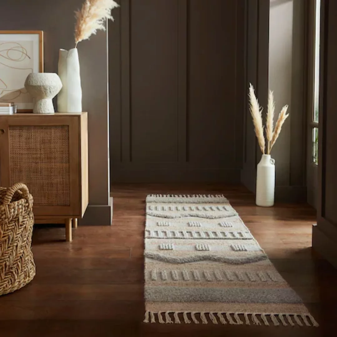 FLAIR RUGS Läufer »Medina«, rechteckig, Boho-Look, aus Naturfasern wie Woll günstig online kaufen