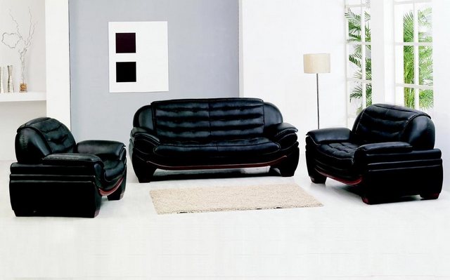 JVmoebel Sofa Klassische Set Garnitur 3+2 Sitzer Ledersofa Sofa Couch, Made günstig online kaufen