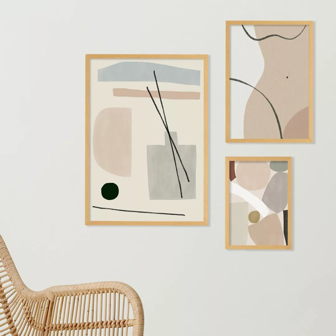 Kit Agar, 'Varena' Gallery Wall 3 x gerahmte Kunstdrucke - MADE.com günstig online kaufen