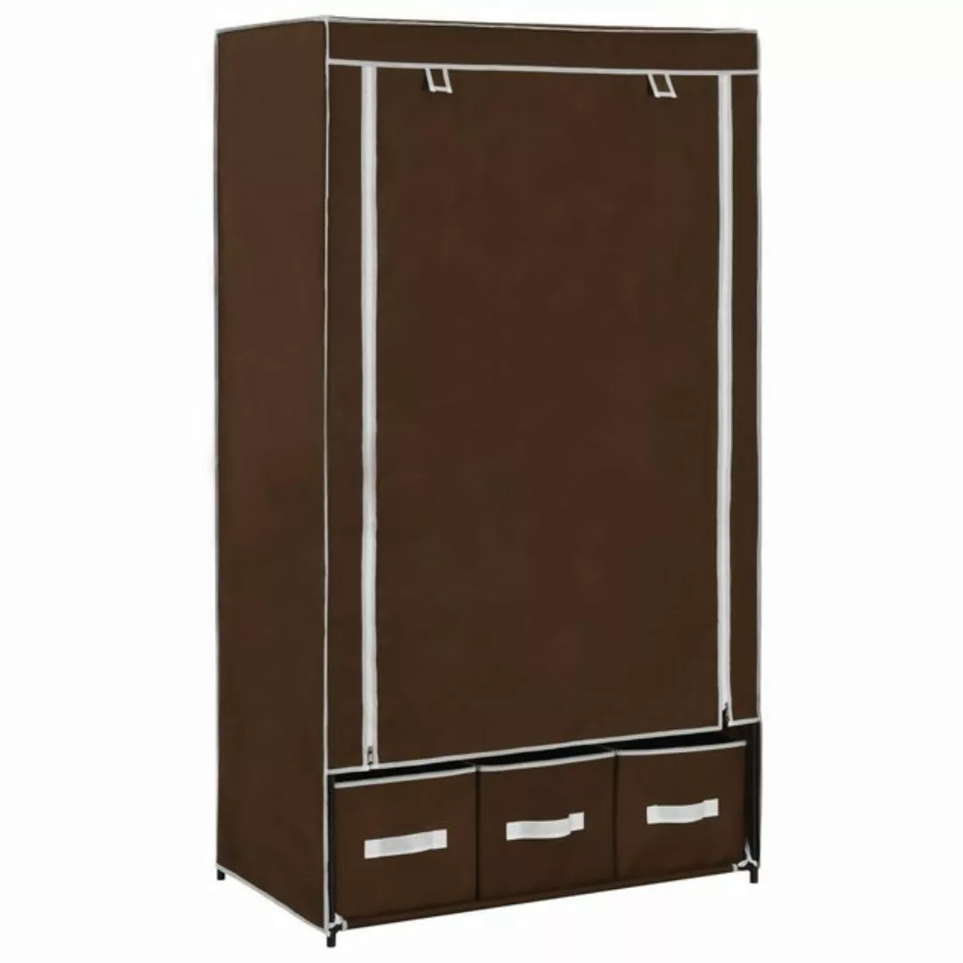 furnicato Kleiderschrank Braun 87 x 49 x 159 cm Stoff (1-St) günstig online kaufen