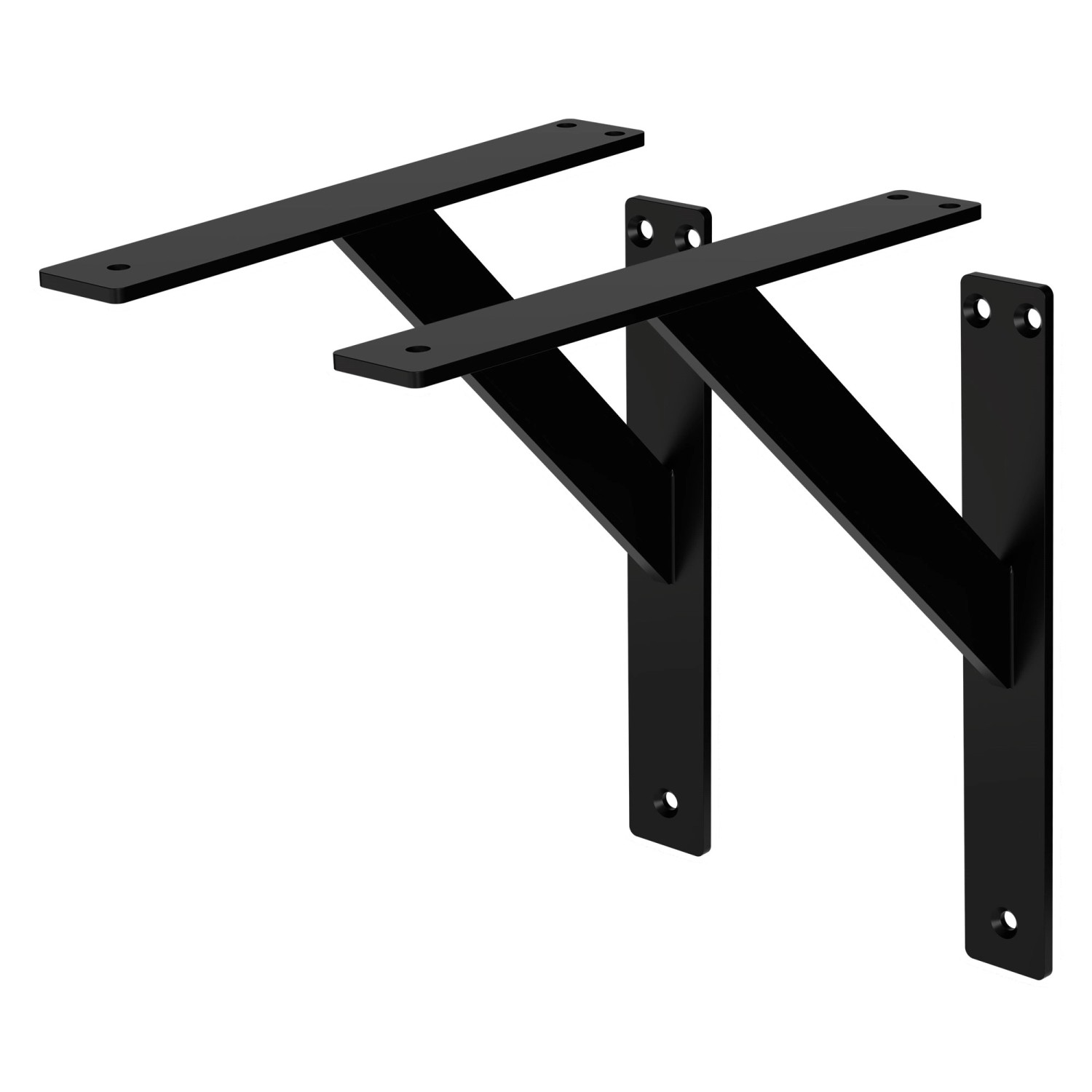 ML-Design 4 Stück Regalhalterung 240 x 240 mm Schwarz Aluminium Schwebende günstig online kaufen