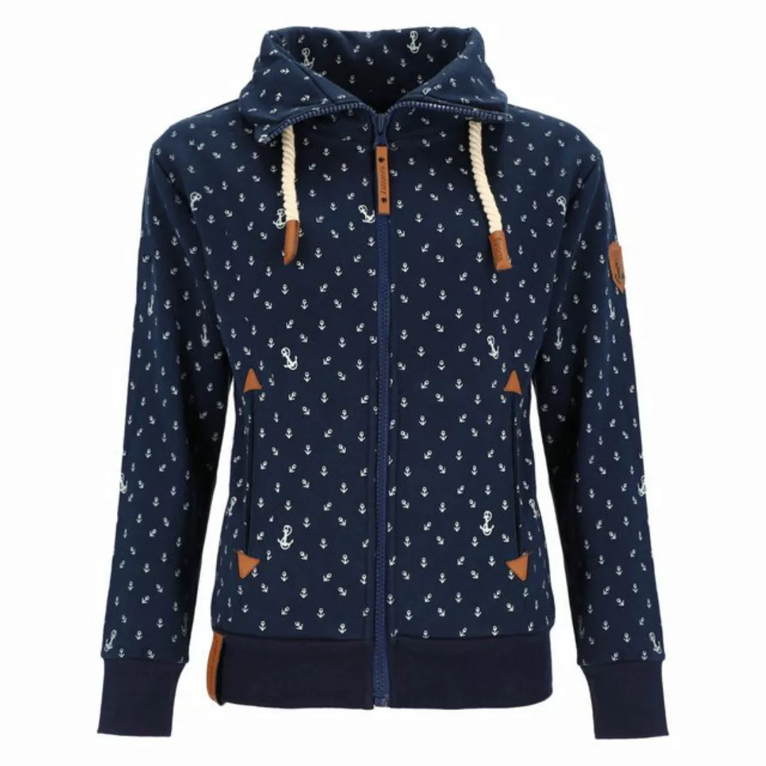 Lizzard Sports Sweatjacke Damen Jacke mit Anker-Allover-Print und Stehkrage günstig online kaufen