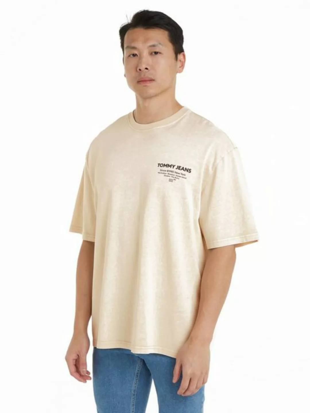 Tommy Jeans T-Shirt TJM REG WASHED ESSENTIAL TJ TEE mit Rückenprint günstig online kaufen
