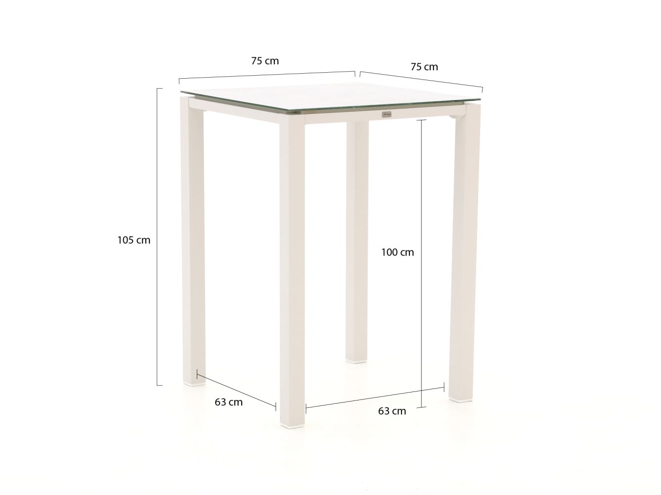 Bellagio Saretto Bartisch Outdoor 75x75x105 cm günstig online kaufen