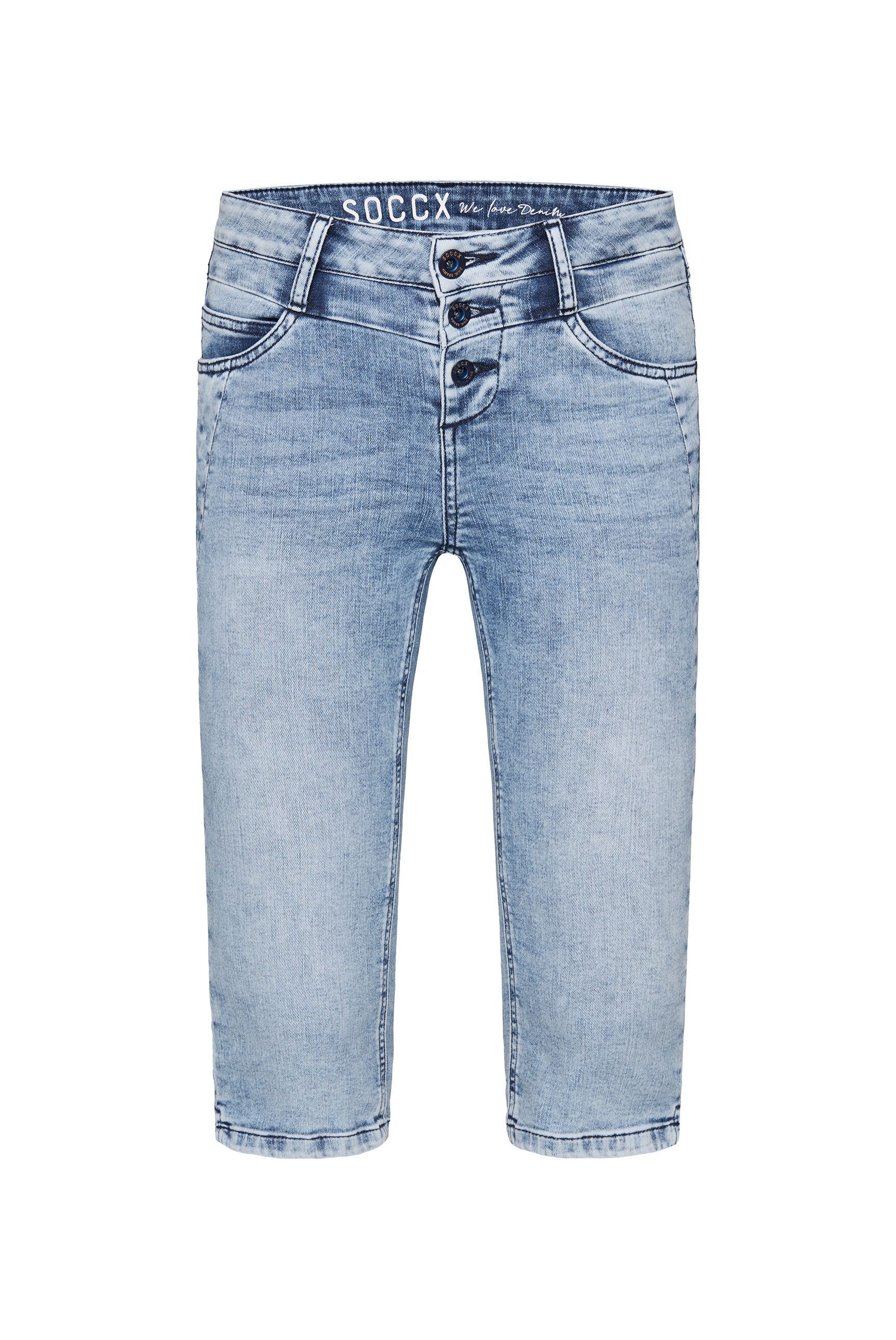 SOCCX Jeansshorts, mit Schlitz am Saum günstig online kaufen