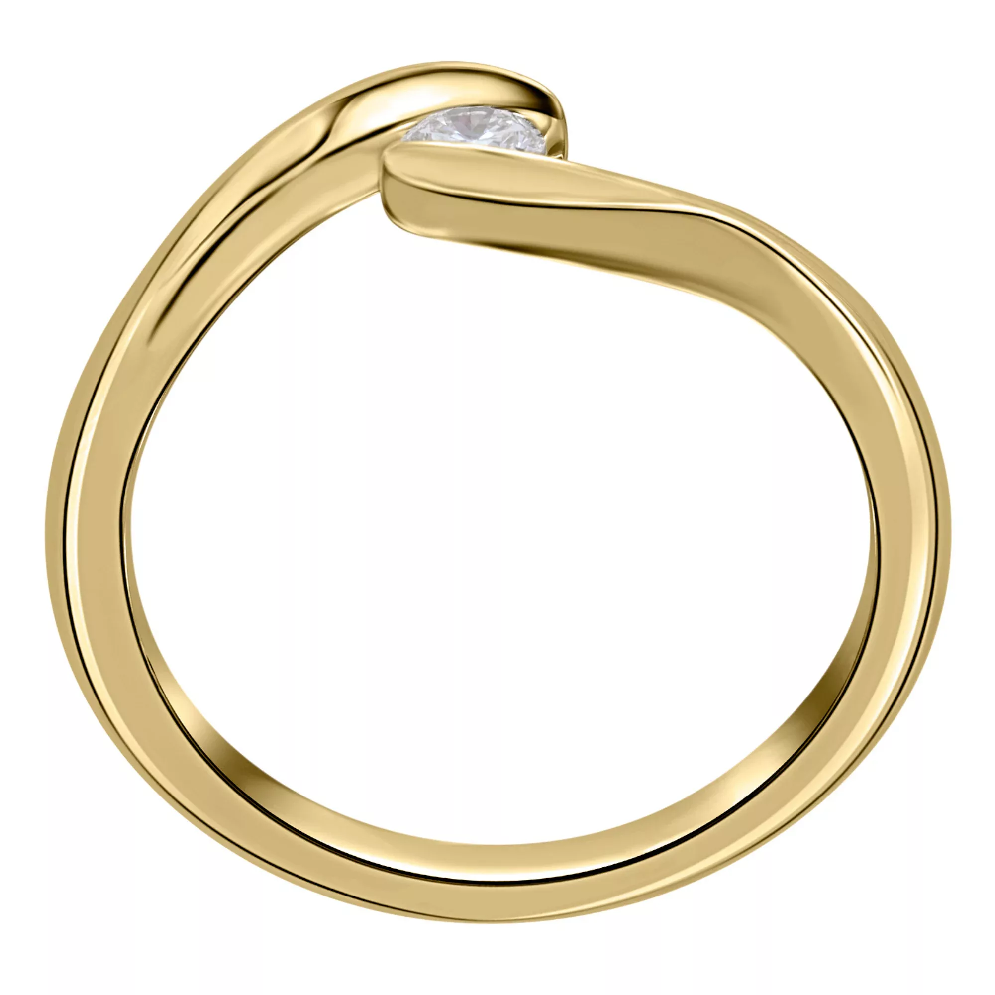 ONE ELEMENT Diamantring "0,20 ct Diamant Brillant Spannfassung Ring aus 750 günstig online kaufen