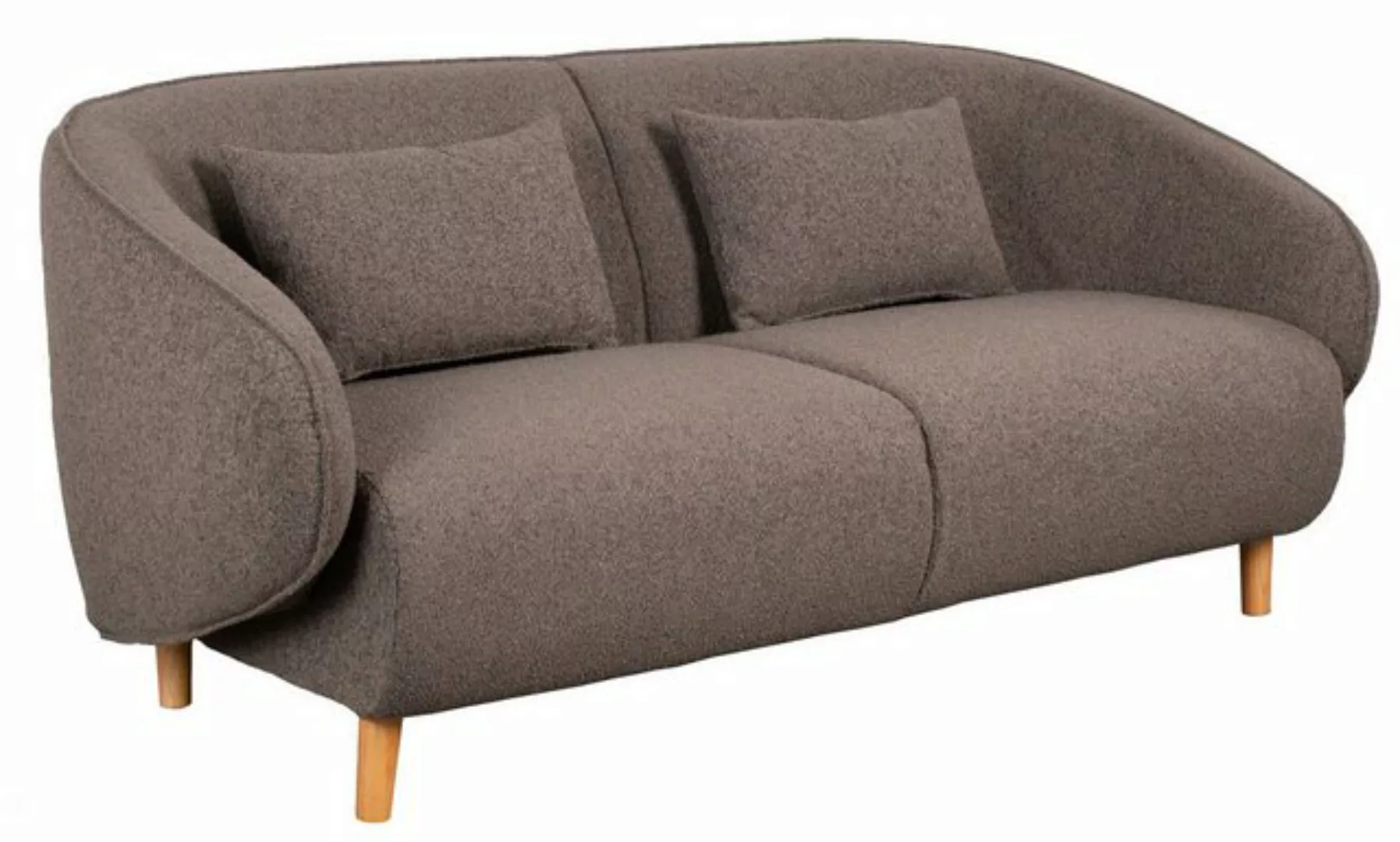 Lounge Sofa Alezio Dreisitzer Brown inkl. Knuffelkissen günstig online kaufen