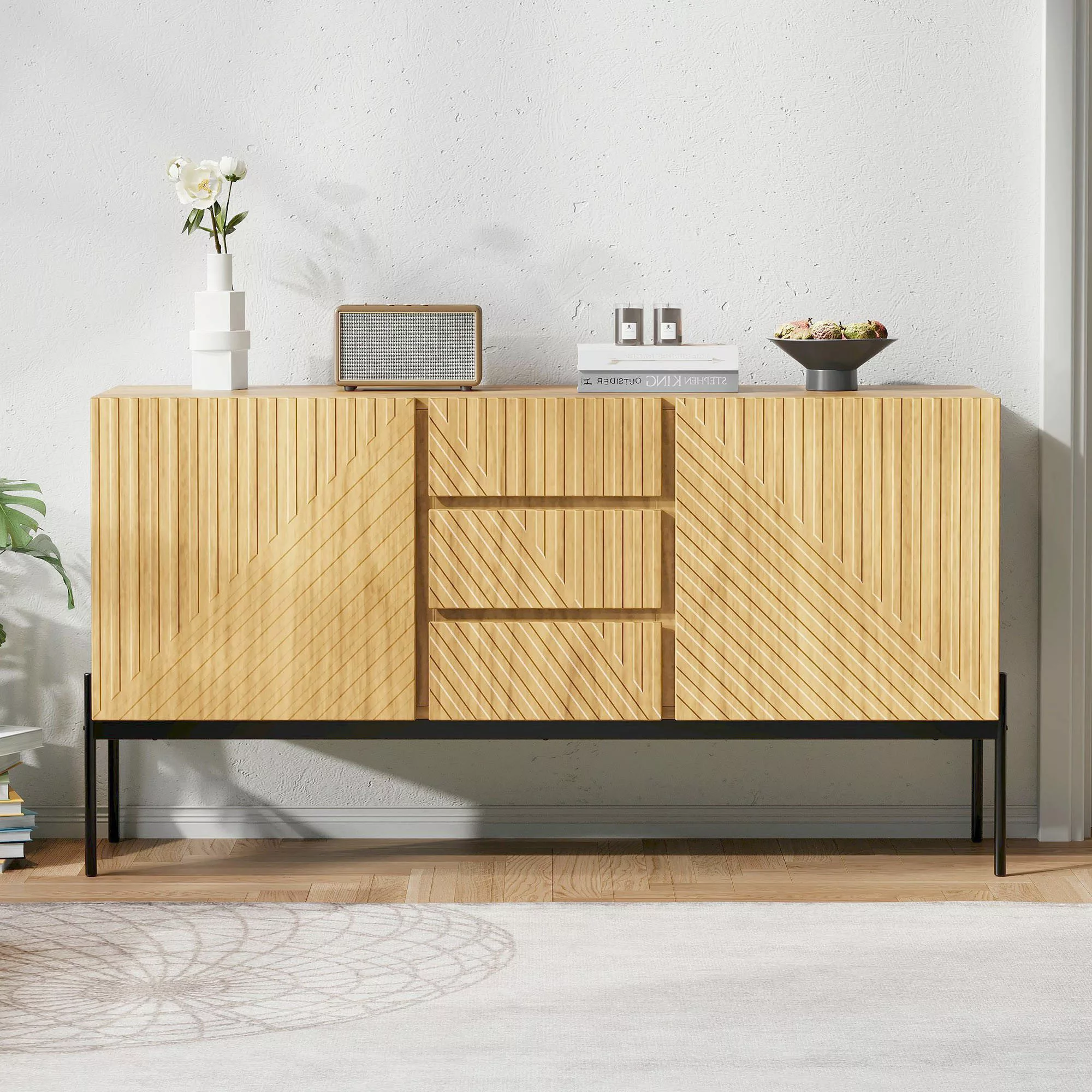 Merax Sideboard mit höhenverstellbare Einlegeböden und günstig online kaufen