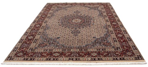 morgenland Wollteppich »Moud Medaillon Beige 290 x 196 cm«, rechteckig, Uni günstig online kaufen