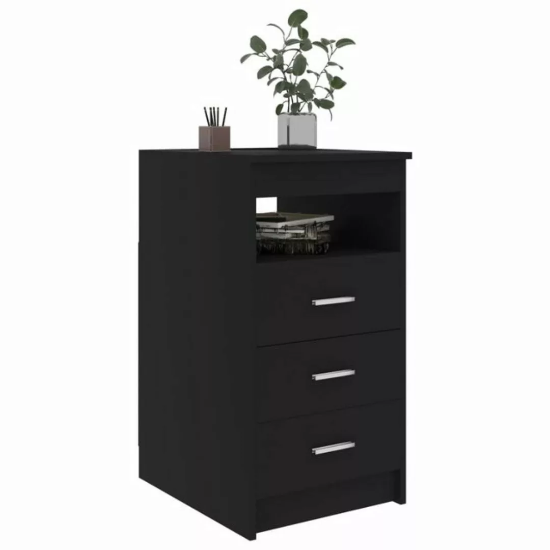 vidaXL Aktenschrank Sideboard mit Schubladen Schwarz 405076 cm Spanplatte günstig online kaufen