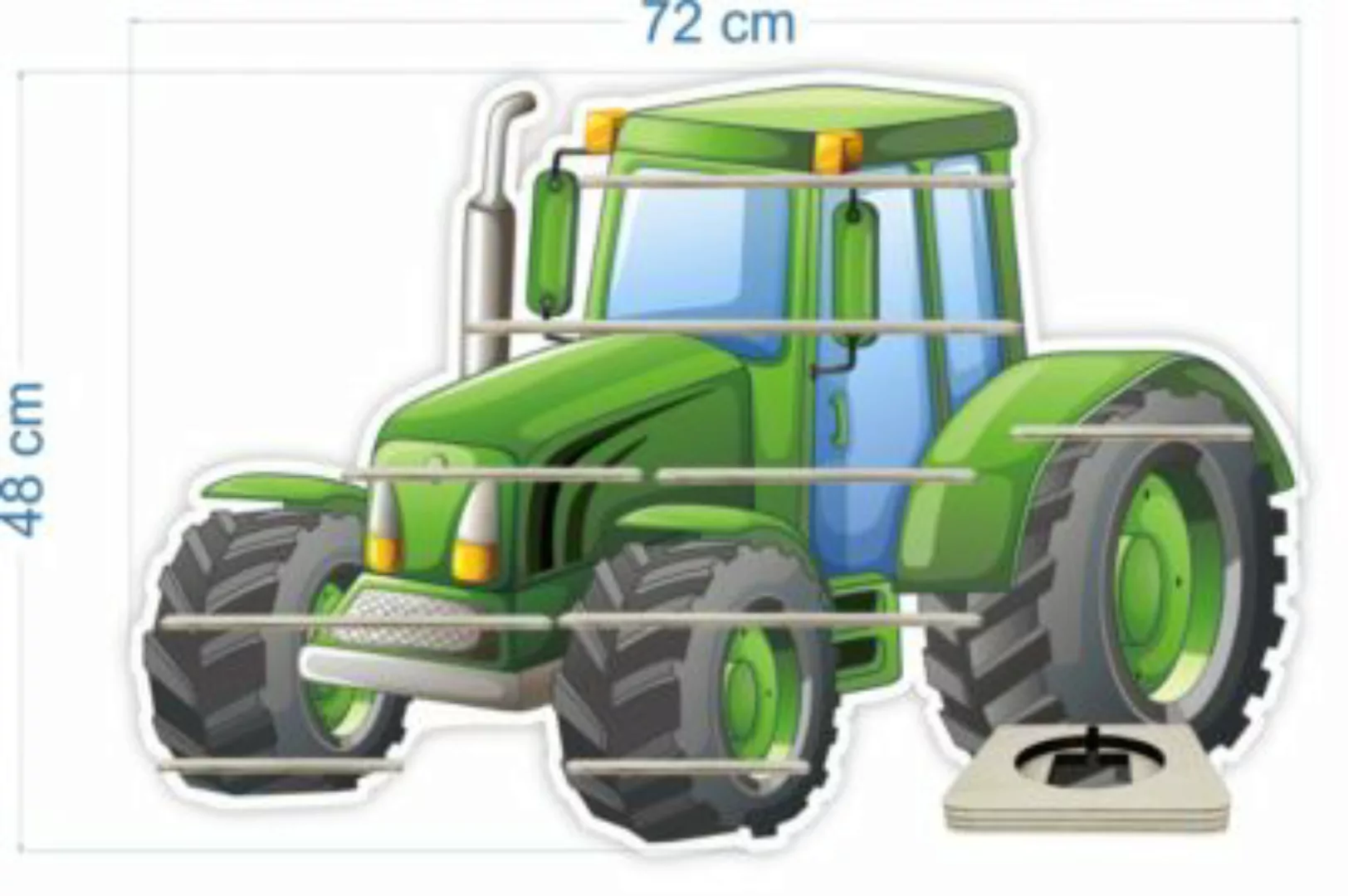 Farbklecks Collection® Regal Musikbox - Grüner Traktor - passend Toniebox p günstig online kaufen