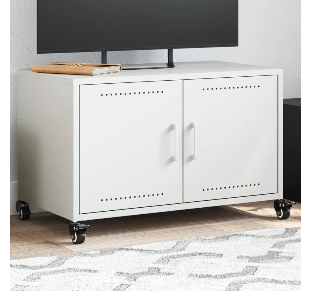 vidaXL Schrankmodule TV-Schrank Weiß 68x39x43,5 cm Kaltgewalzter Stahl günstig online kaufen