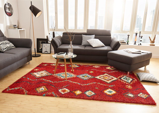 HANSE Home Hochflor-Teppich »Geometric«, rechteckig, 30 mm Höhe, Shaggy, Fl günstig online kaufen