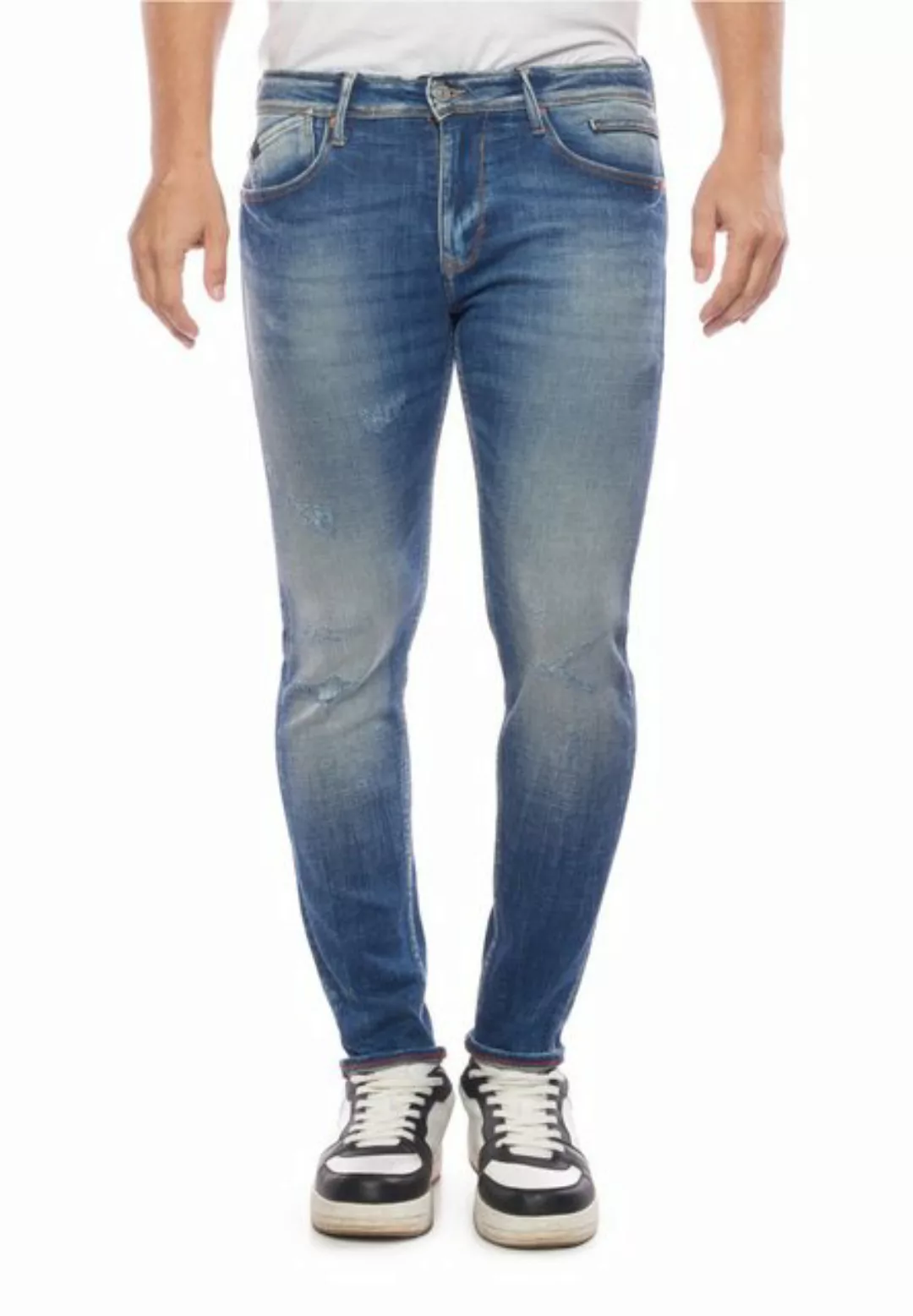 Le Temps Des Cerises Slim-fit-Jeans im lässigen Used-Look günstig online kaufen