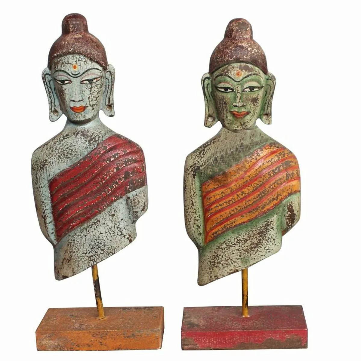 Deko-figur Dkd Home Decor Buddha Eisen Mango-holz Orientalisch (18 X 9 X 47 günstig online kaufen