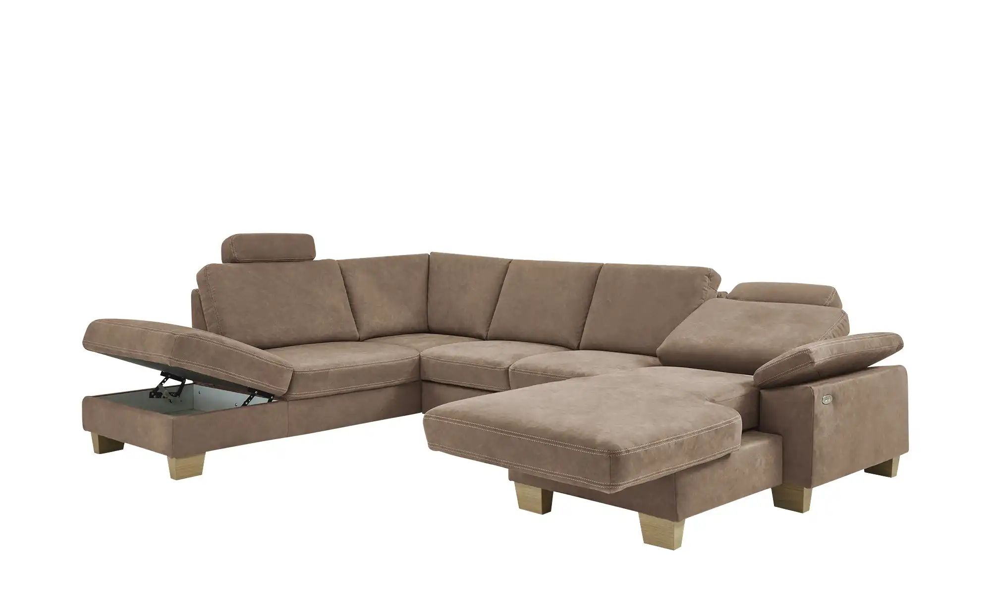 meinSofa Wohnlandschaft  Samu ¦ braun ¦ Maße (cm): B: 316 H: 90 T: 235 Pols günstig online kaufen