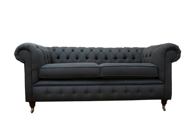 Xlmoebel Sofa Neues Textil-Sofa im Wohnzimmer-Design in grauem Chesterfield günstig online kaufen