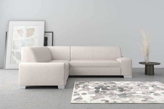 DOMO collection Ecksofa »Anzio in kubischer Formensprache, flache Armlehnen günstig online kaufen
