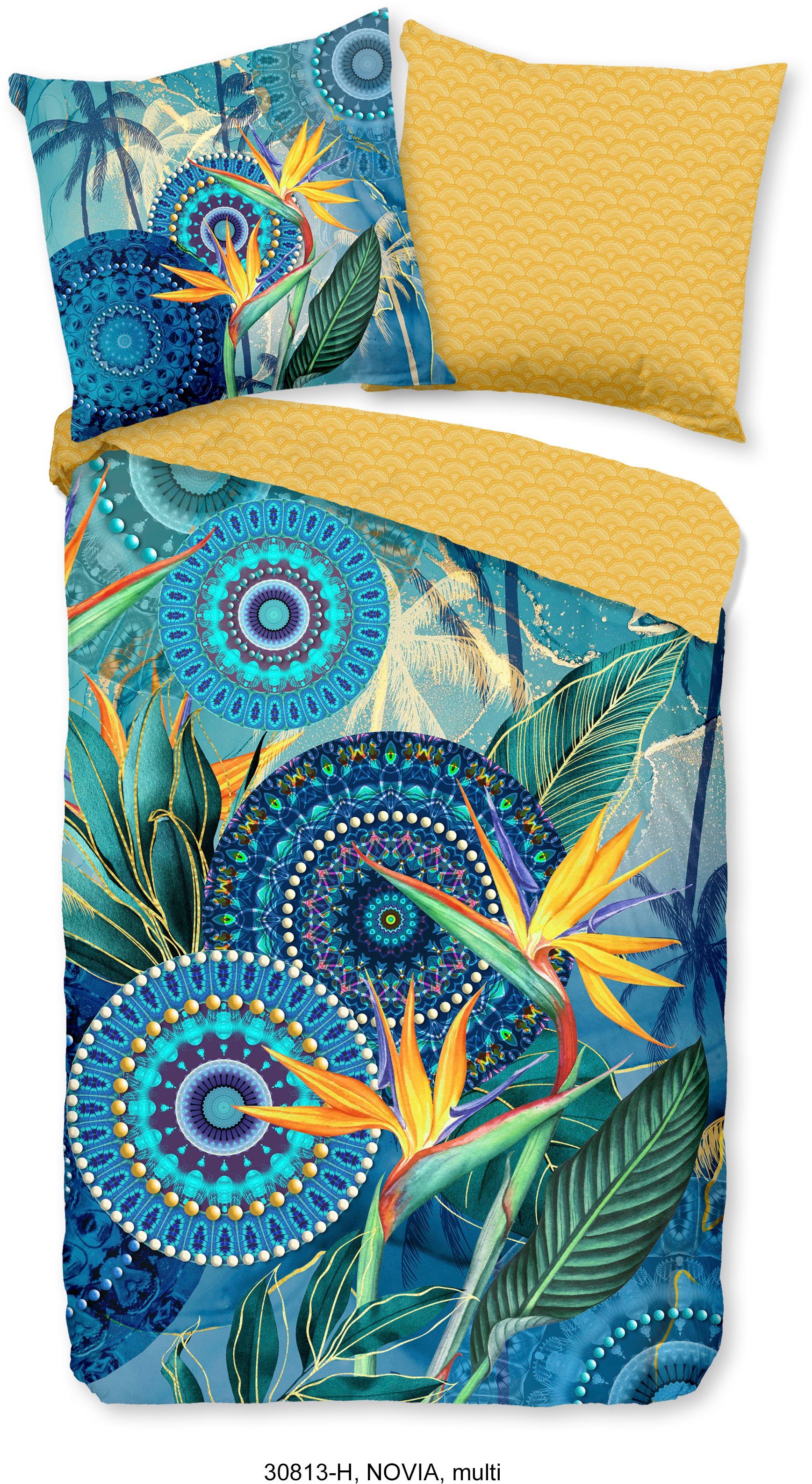 hip Wendebettwäsche »Wayan«, Mako-Satin, 135x200, Reißverschluss, Wende, Ma günstig online kaufen