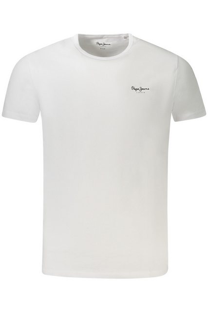 Pepe Jeans T-Shirt Herren T-Shirt Weiß Kurzarm Slim Fit mit Logo - günstig online kaufen