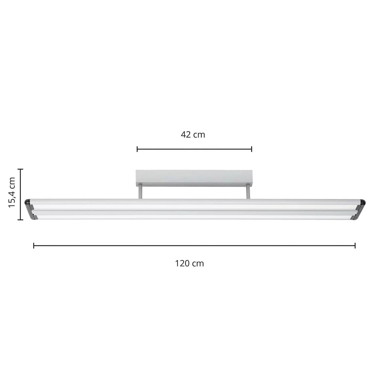 Prios Yuela LED-Deckenlampe, DALI, 120 cm, weiß günstig online kaufen