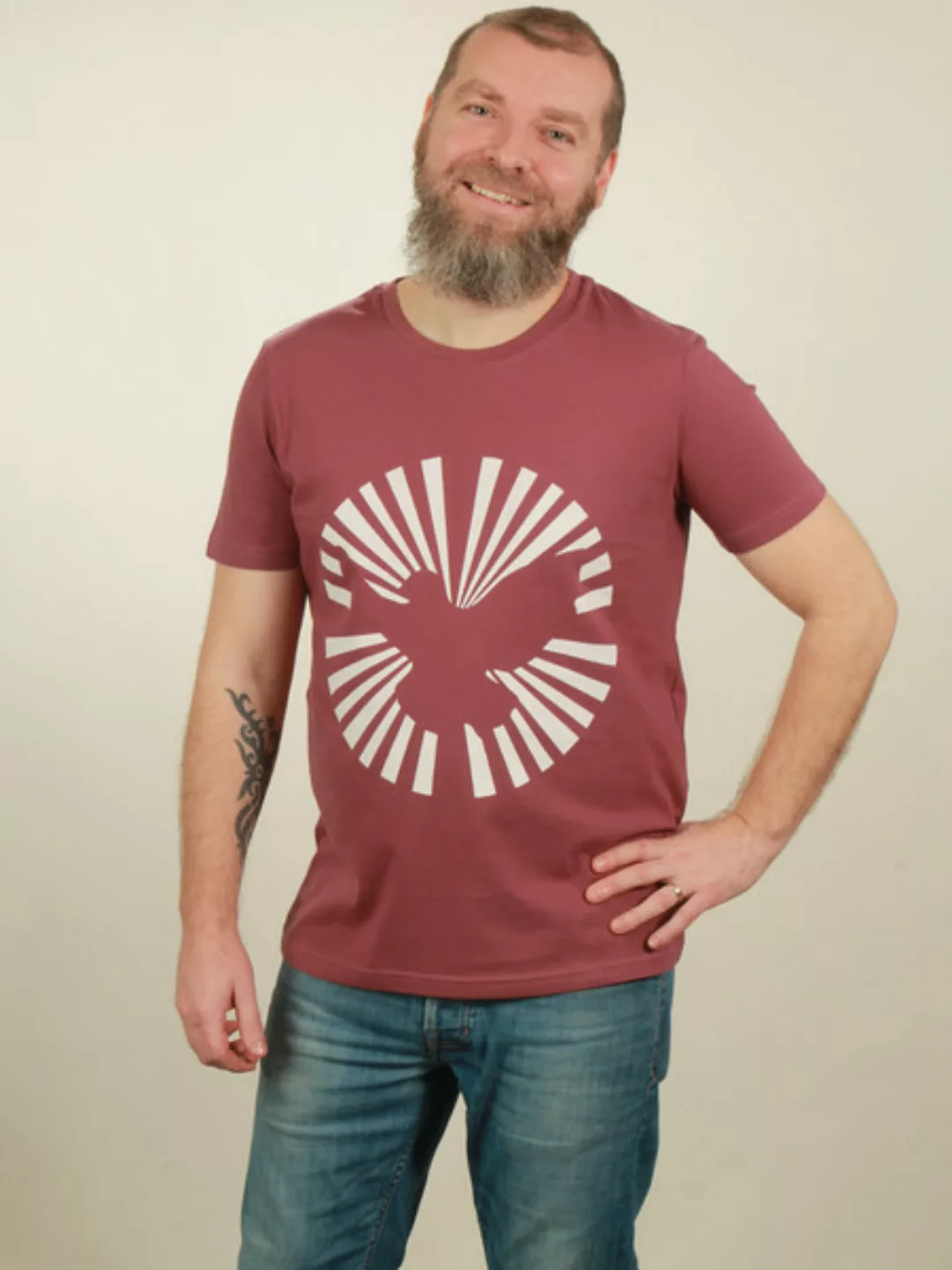 T-shirt Herren - Dove Sun - Berry günstig online kaufen