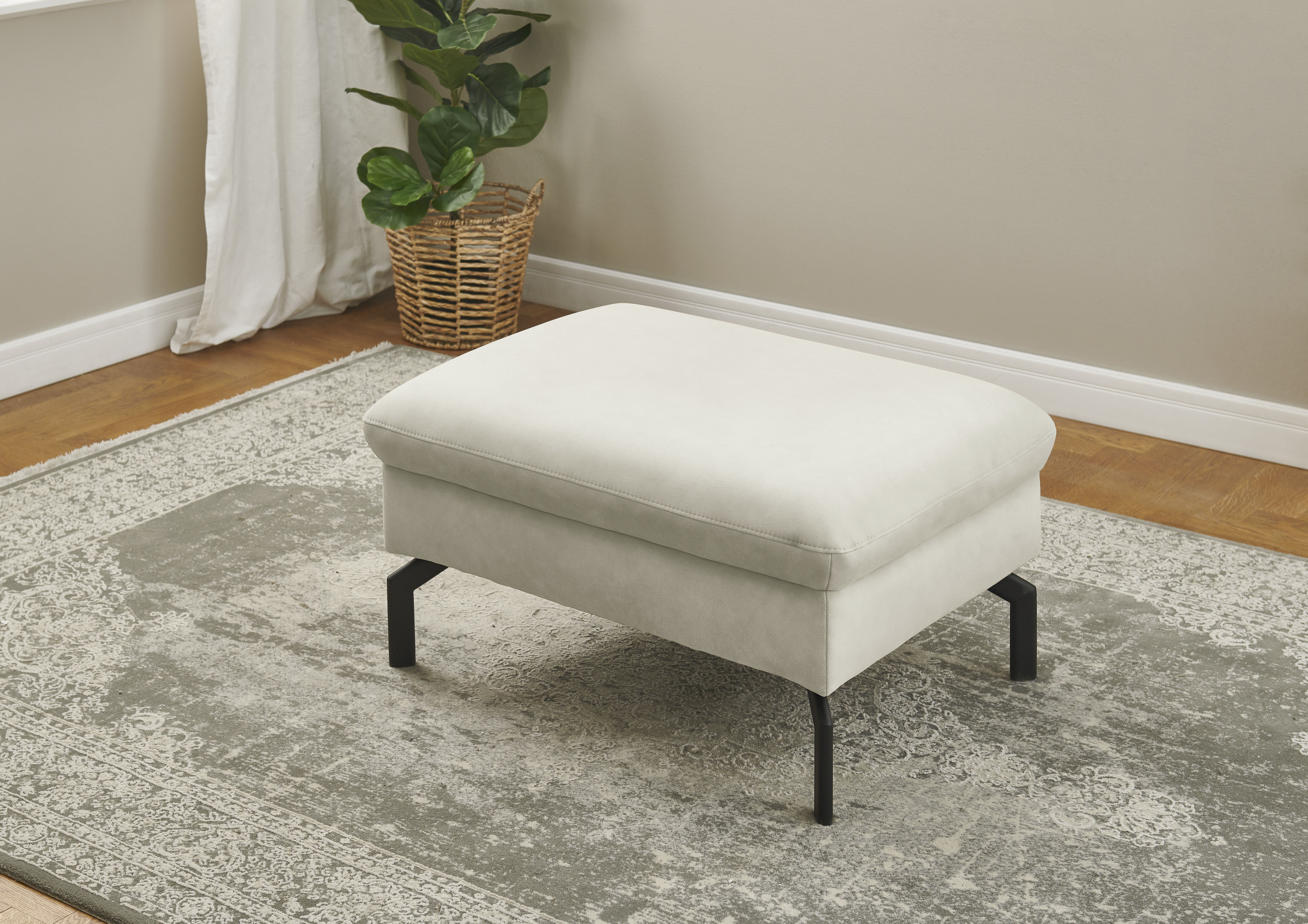 Die PlanBar Hocker "PN-EM20028 Breite 87 cm", hochwertiges Glattleder, styl günstig online kaufen